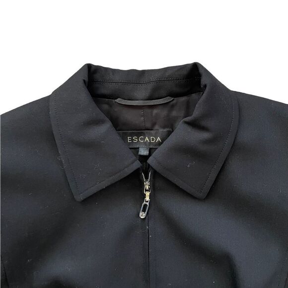 ESCADA Wool Silk Blend Blazer Black Size 34 / Small - Picture 3 of 6